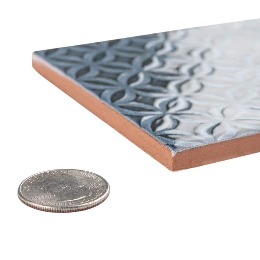 Merola Tile Camden 4" x 8" Ceramic Patterned Subway Wall Tile