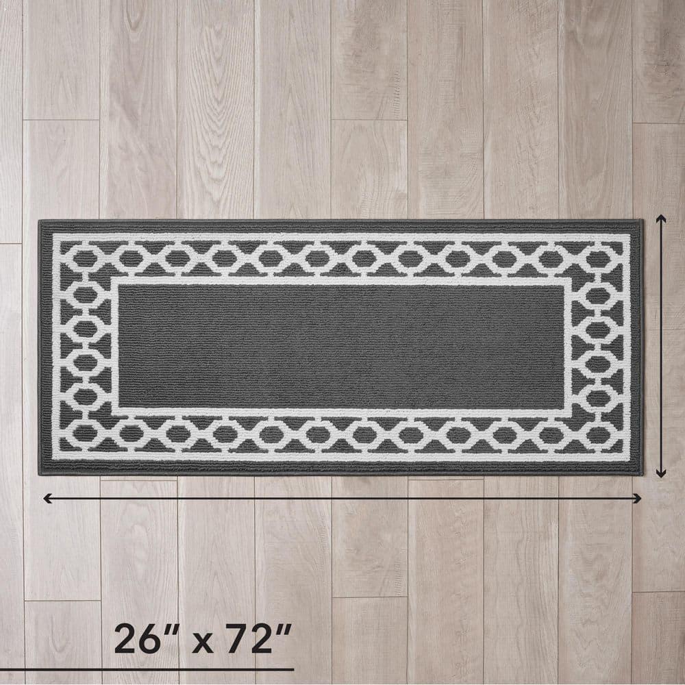 Tufted Performance Trellis Border Runner Rug