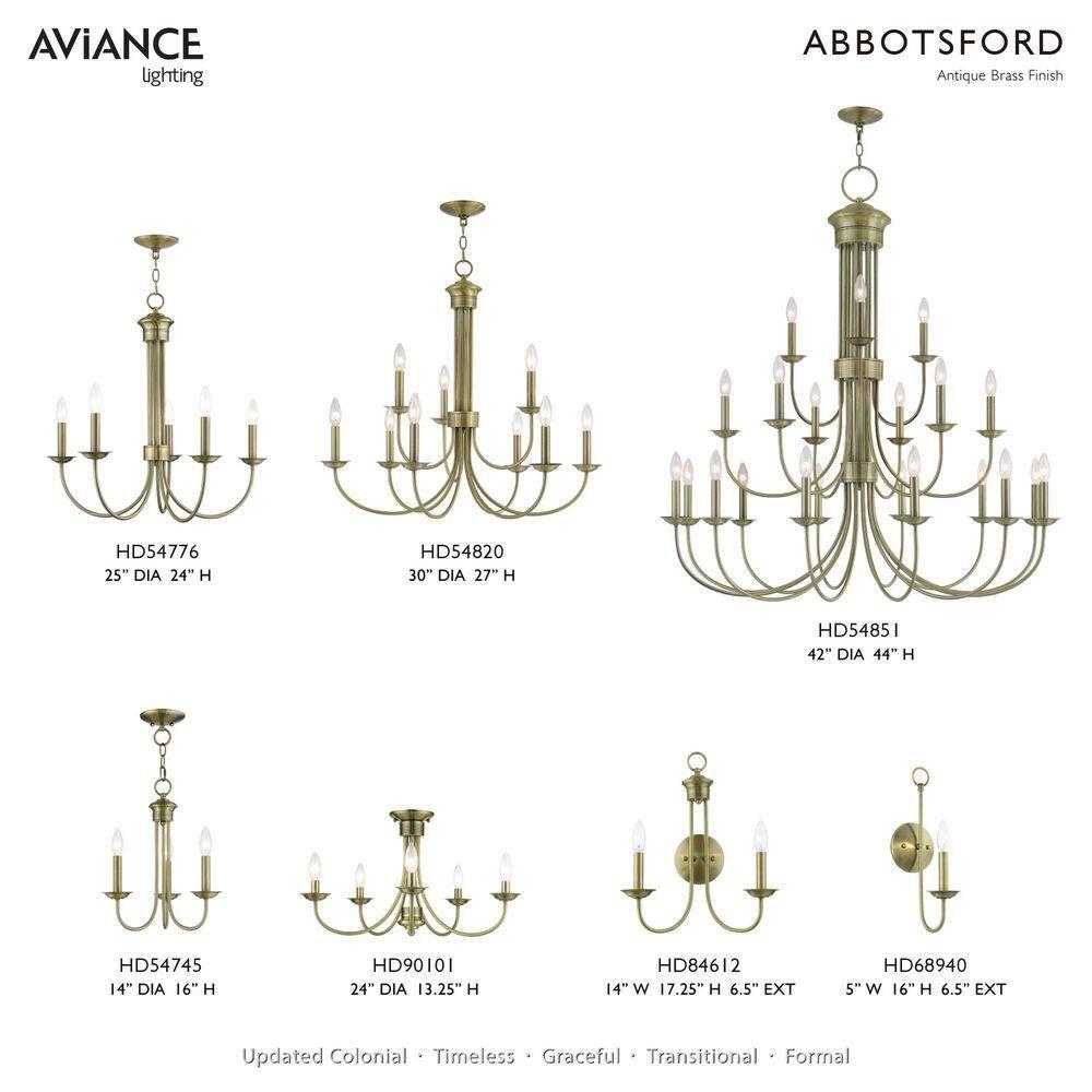 Livex Lighting Estate 5 - Light Chandelier in  Antique Brass