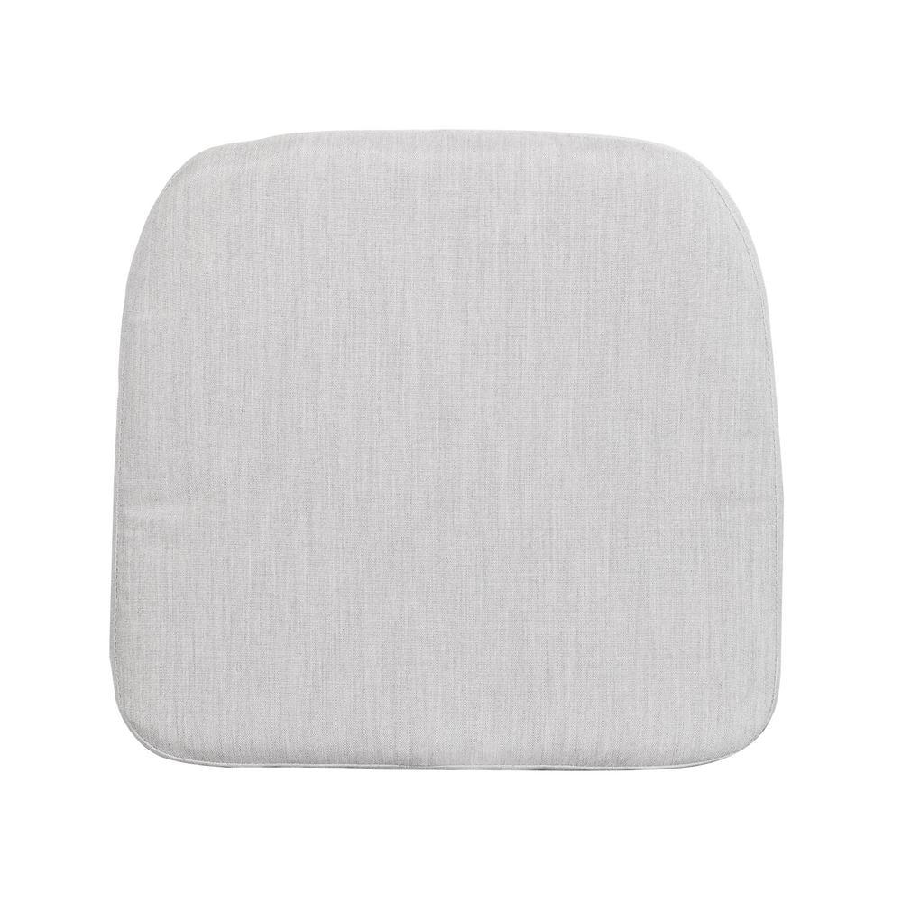 15 in. x 16 in. Outdoor Patio Chair Seat Cushion in Gray (2-Pack)