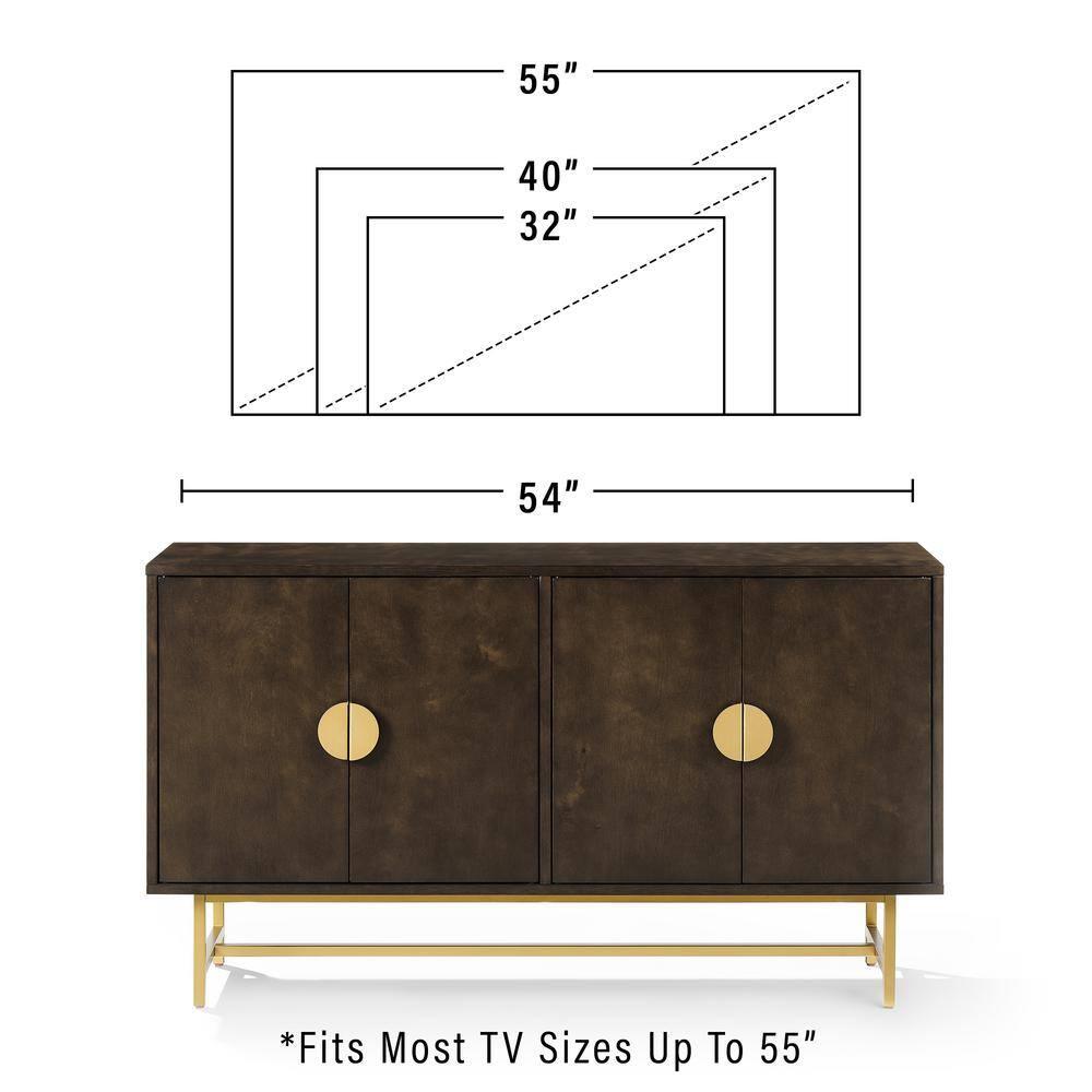 Blair Bar Cabinet Dark Brown/Gold - Crosley