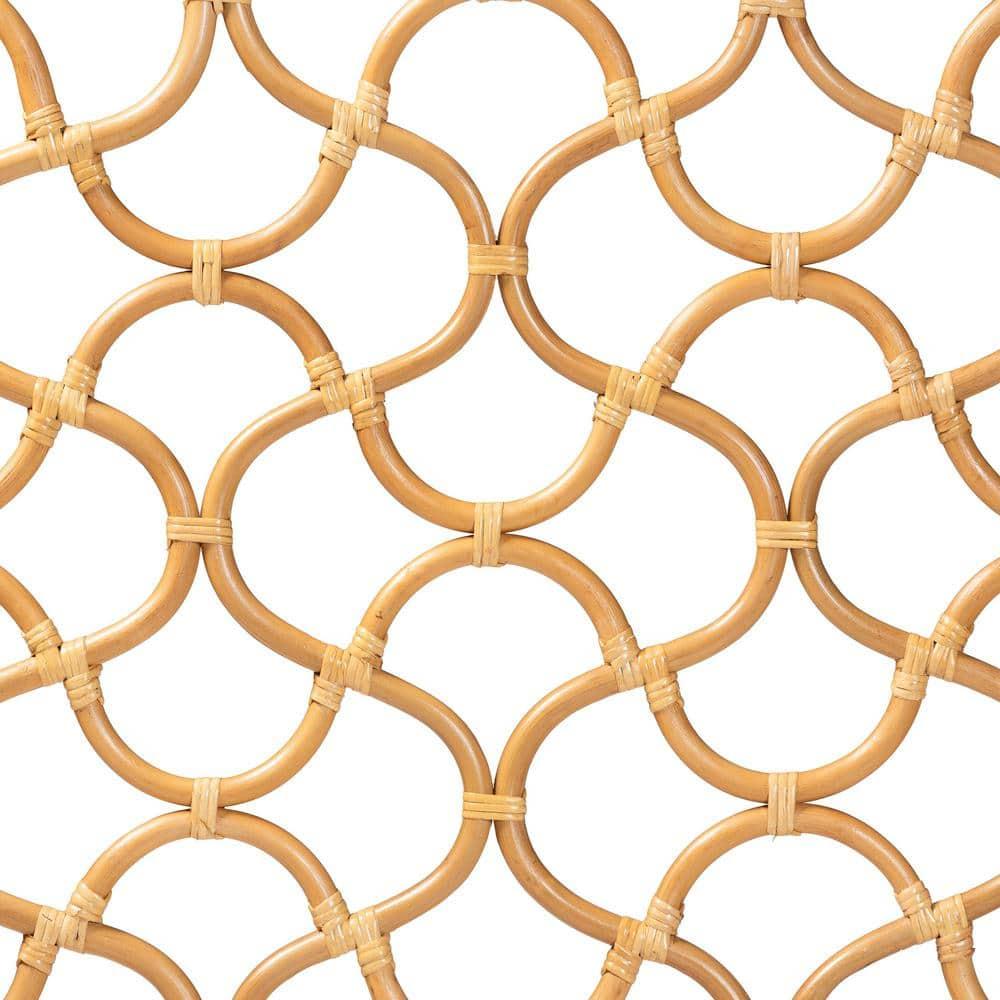 bali & pari Kalcya Bohemian Natural Rattan Queen Size Standalone Headboard