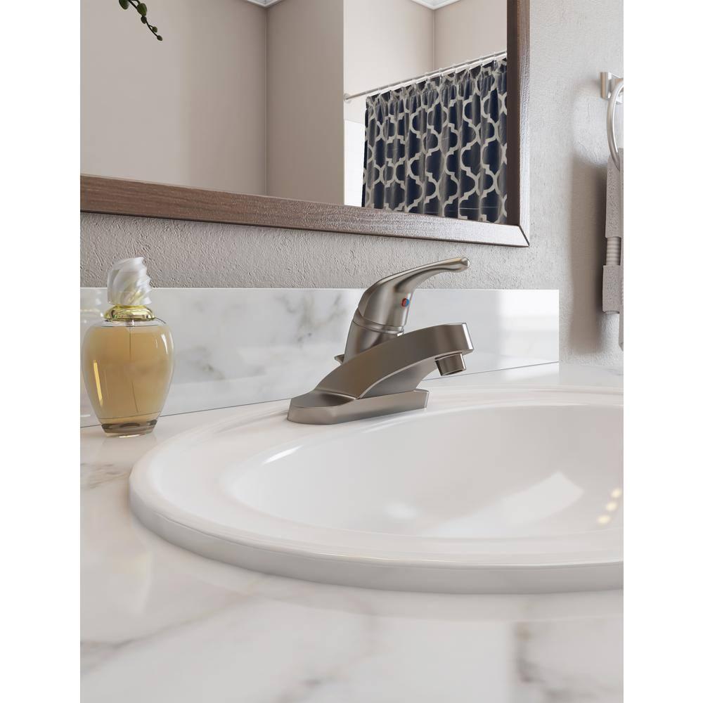 Middleton 4 in. Centerset 1-Handle Bathroom Faucet in Satin Nickel