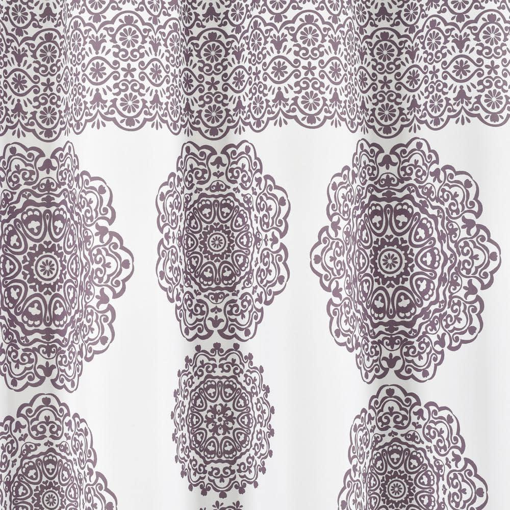 Lush Decor Stripe Medallion Shower Curtain