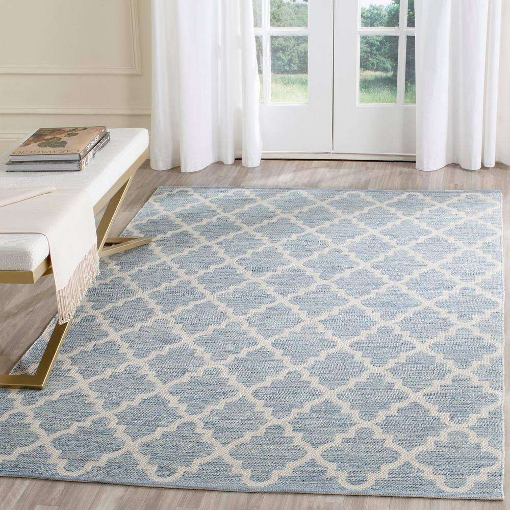 Montauk MTK810 Hand Woven Indoor Accent Rug - Light Blue/Ivory - 2'6"x4' - Safavieh.