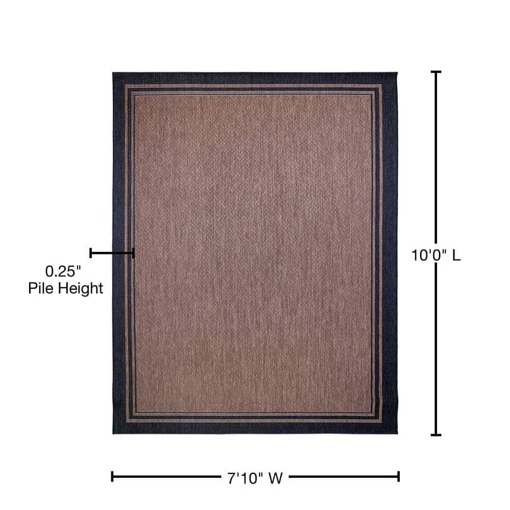 Gertmenian Paseo Soroa Havana Border Indoor/Outdoor Flatweave Area Rug