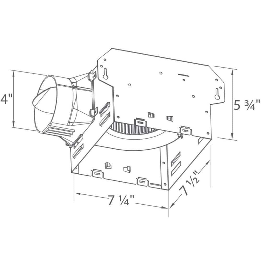 Delta Breez Integrity 50 CFM Wall / Ceiling Bathroom Exhaust Fan & LED ITG50LED