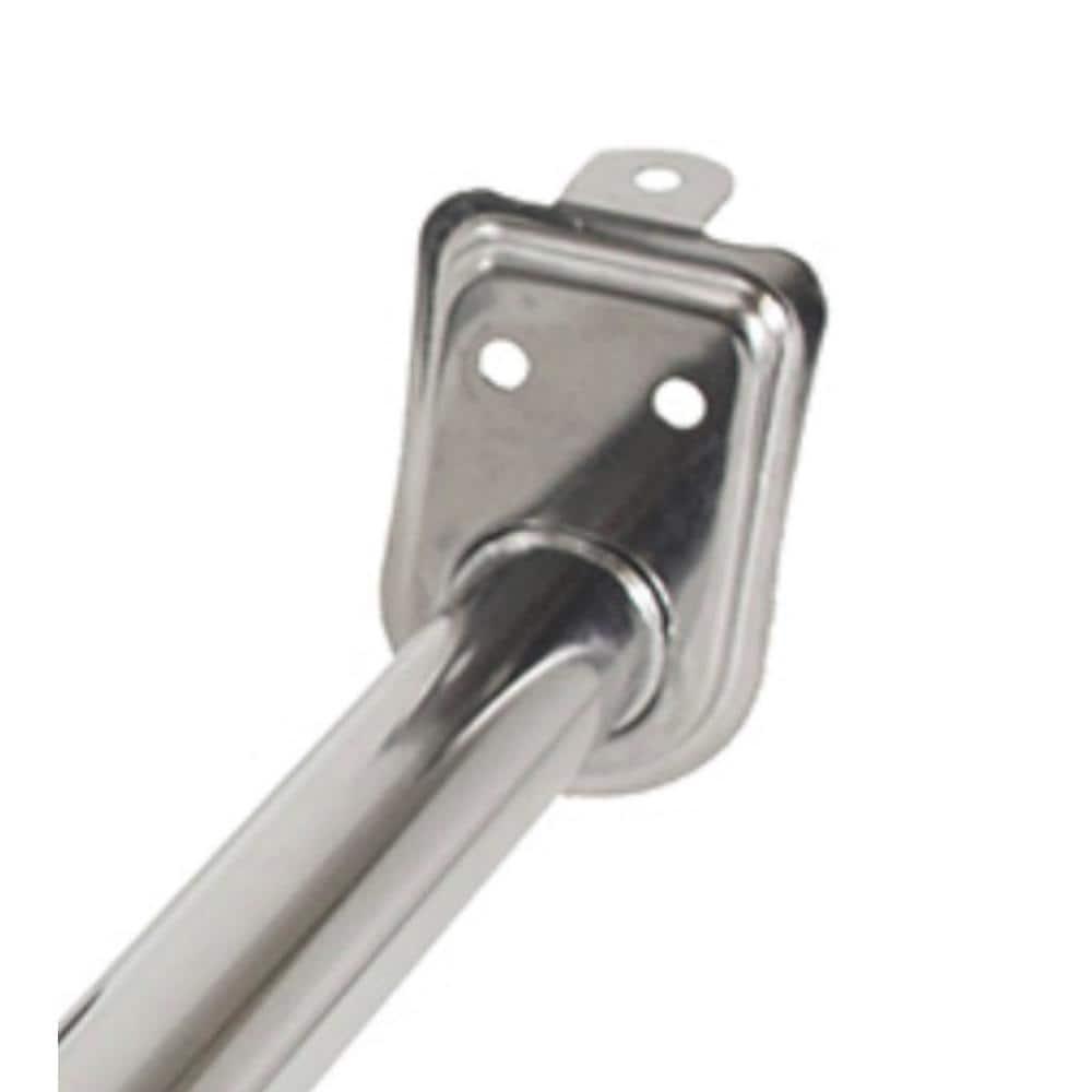 Adjustable Silver Stainless Steel Closet Rod in Polished Chrome 48 to 72-Inch