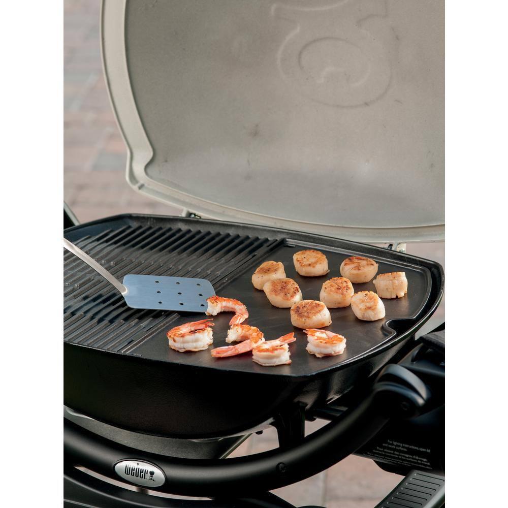 Black Porcelain-Coated Steel Grill Top Griddle for BBQ