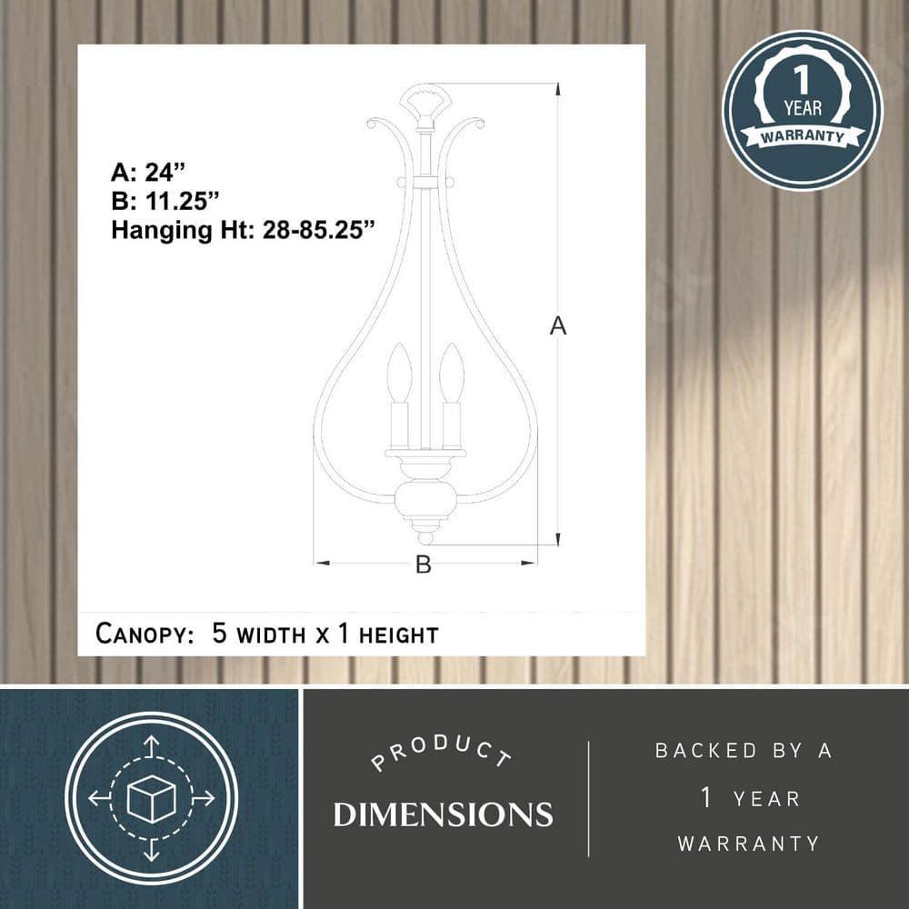 Vaxcel Monrovia 3 - Light Pendant in  Brushed Nickel