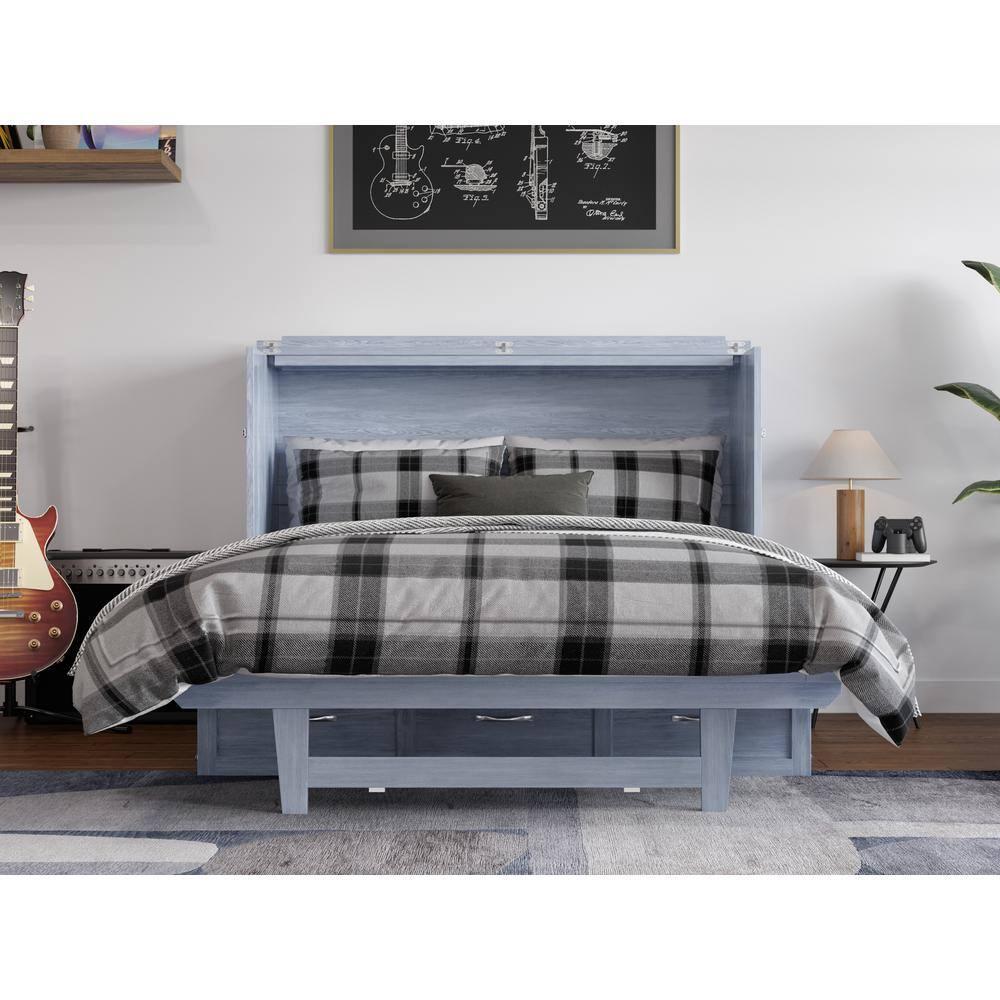 AFI Northfield Driftwood Full Solid Wood Murphy Bed Chest