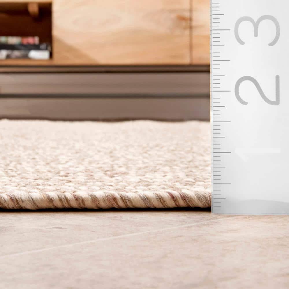 Nuloom Braided Courtney Tassel Indoor/Outdoor Area Rug, 3' x 5', Tan