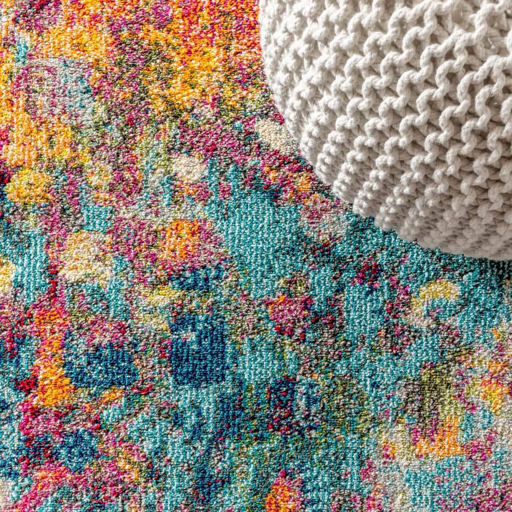 3'x5' Contemporary POP Modern Abstract Area Rug, Multi/Yellow - JONATHAN Y