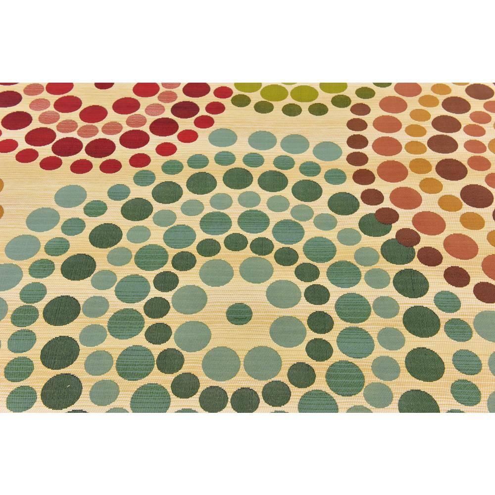Unique Loom 8' 0 x 11' 4 Beige Outdoor Modern Spark Area Rug
