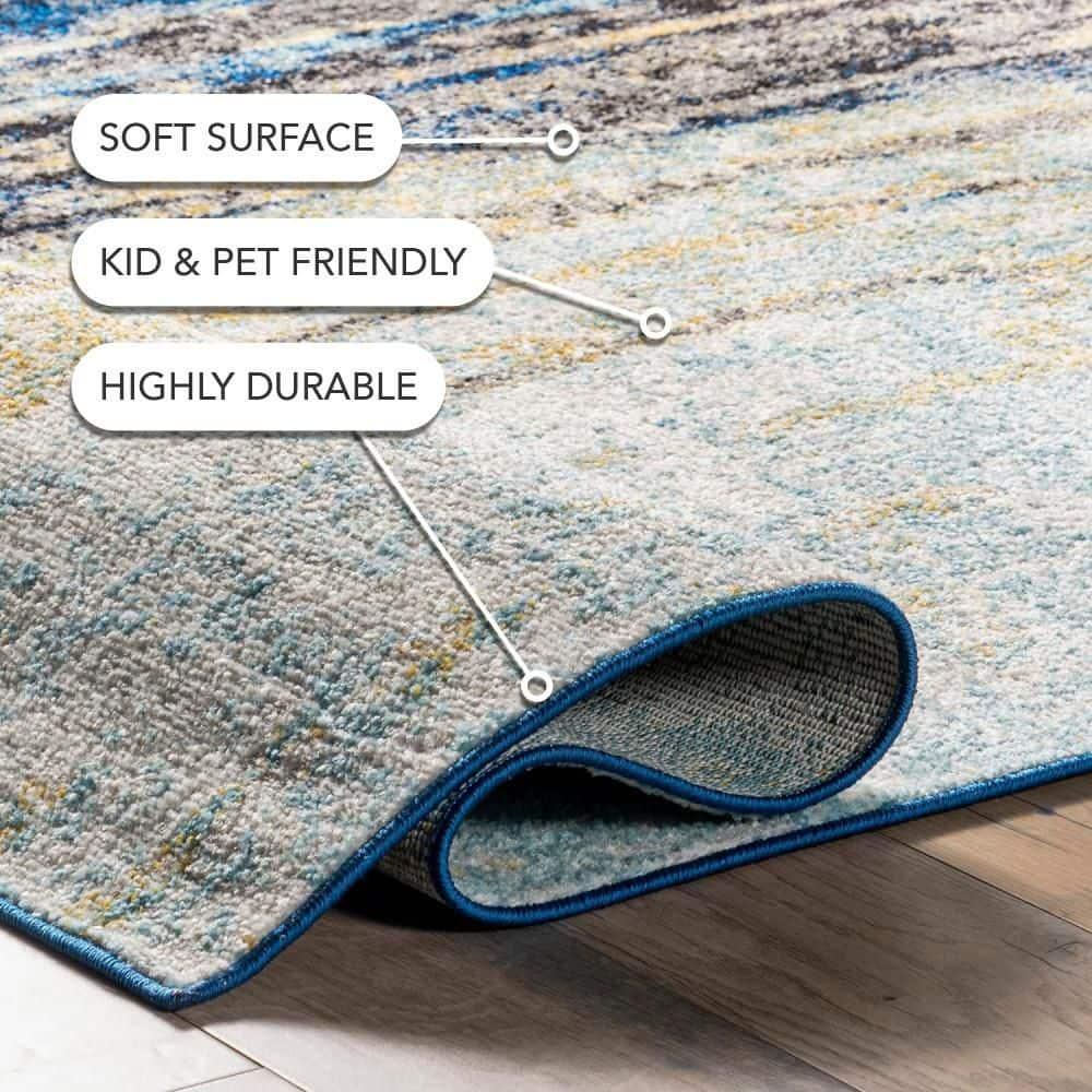 Nuloom Katharina Abstract 7x9 Area Rug for Living Room Bedroom Dining Room Kitchen, Blue/Multicolor