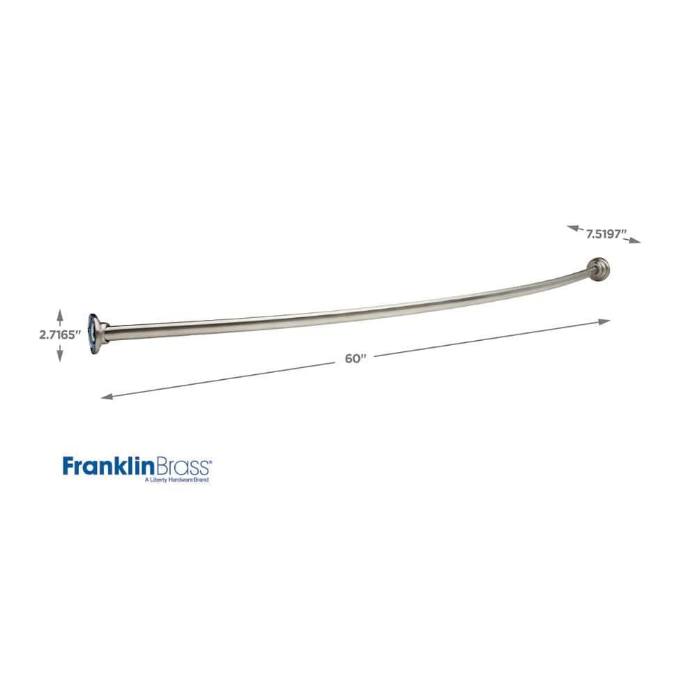 Franklin Brass 60" Curved Fixed Shower Curtain Rod