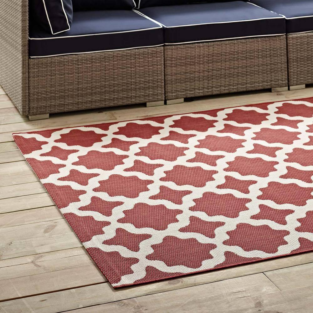 Modway Cerelia Moroccan Trellis Indoor and Outdoor Area Rug