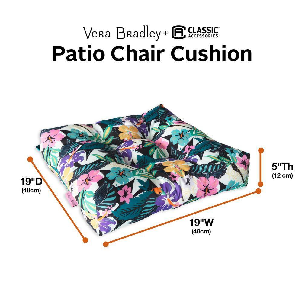 Vera Bradley by Classic Accessories Water-Resistant Patio Chair Cushions