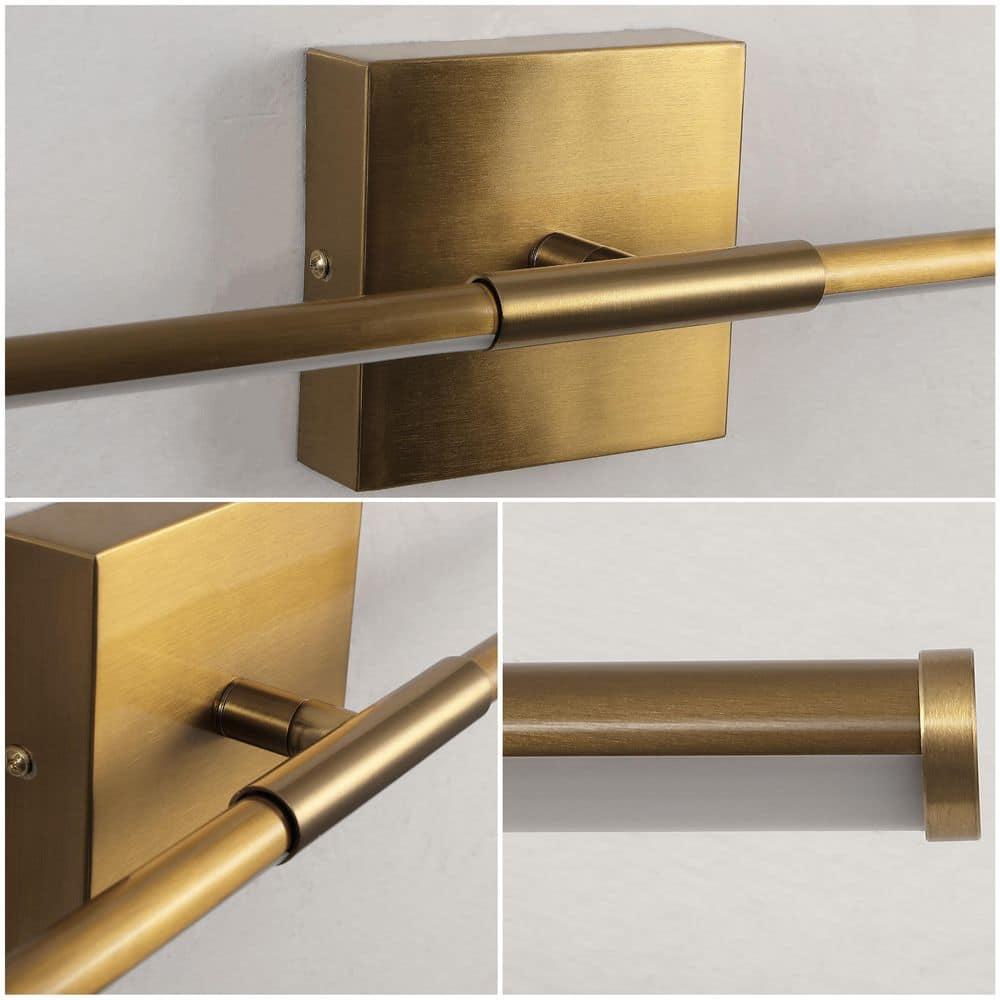 JONATHAN Y Makena 28" Modern Minimalist Dimmable Integrated LED Metal Wall Sconce, Brass Gold