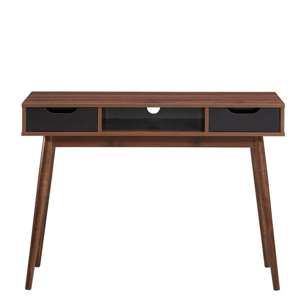 Costway Computer Desk Writing Table w/ Drawers Laptop PC Workstation Home Walnut