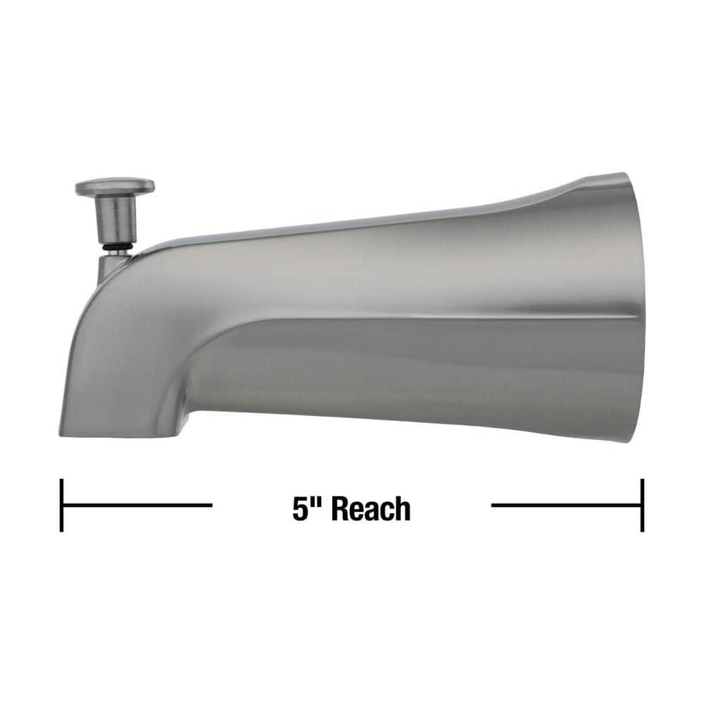 Danco Universal Bathroom Tub Spout with Diverter in Brushed Nickel (89249)