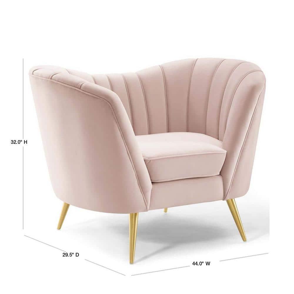 Opportunity Performance Velvet ArmchairPink