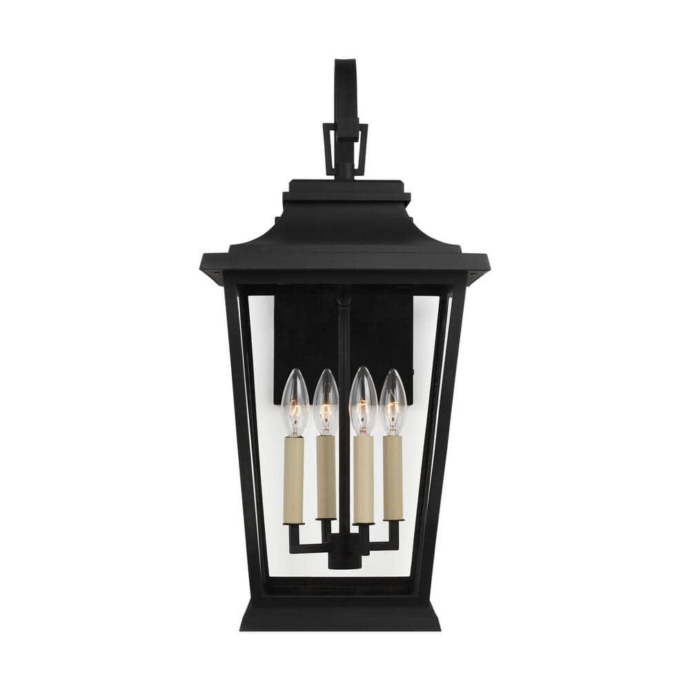Generation Lighting Warren 25 3/4" High Black 4-Light Outdoor Wall Light