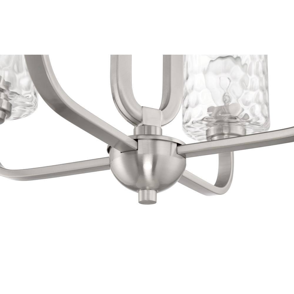 54224-BNK-Craftmade Lighting-Collins - 4 Light Chandelier-Brushed Polished Nickel Finish    -Traditional Installation