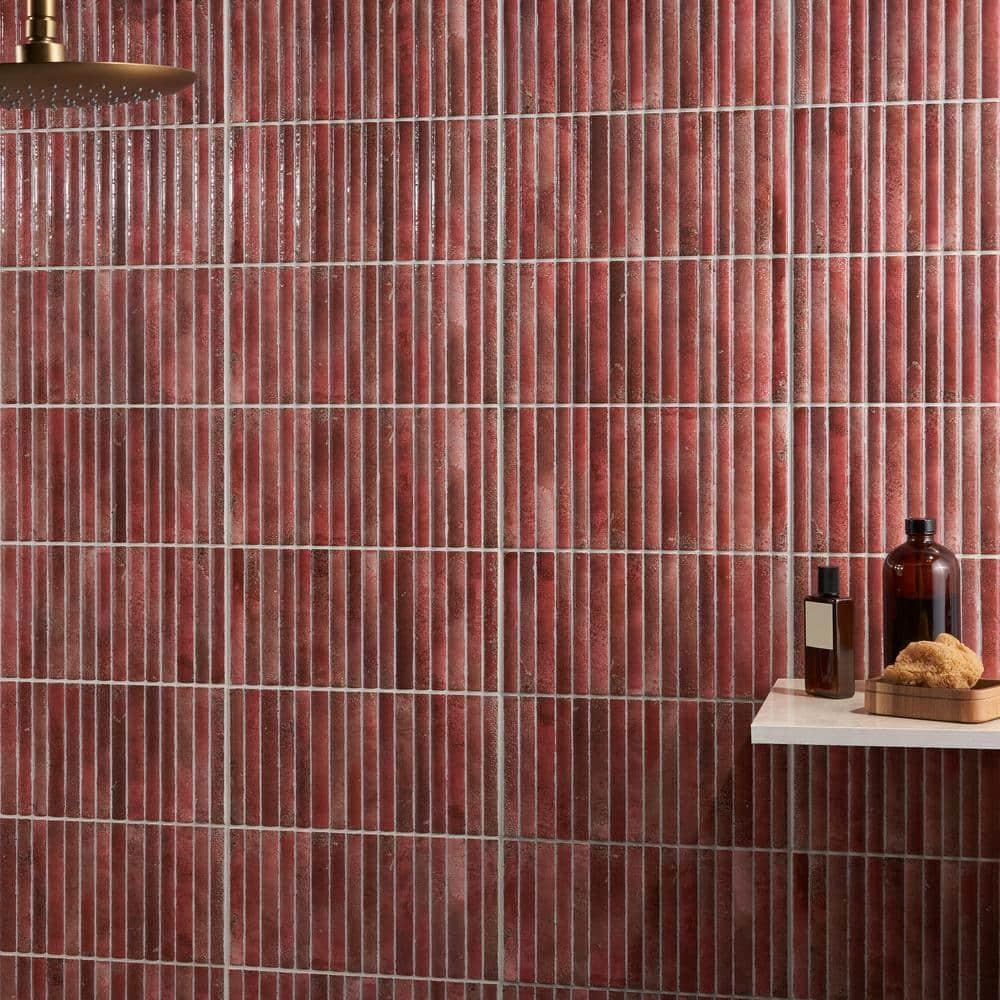 Canu 5.9 In. x 11.81 In. Polished Fluted Ceramic Subway Wall Tile (9.68 Sq. Ft. / Case)