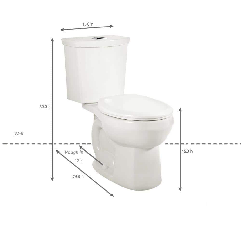 American Standard 2887518.020 American Standard H2Option GPF Elongated Comfort Height Floor Mounted Two-Piece Toilet (Seat Not Included)
