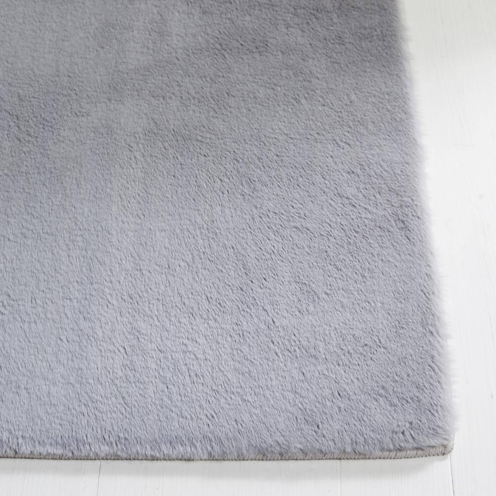 Faux Rabbit Fur FRF500 Power Loomed Machine Washable Indoor Area Rug - Light Grey - 6'x9' - Safavieh