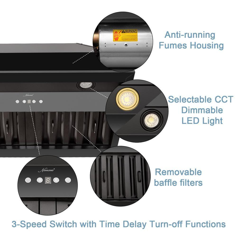 Akicon Akicon Stainless Steel 600 CFM Ducted (Vented) Insert Range Hood with Charcoal Filter