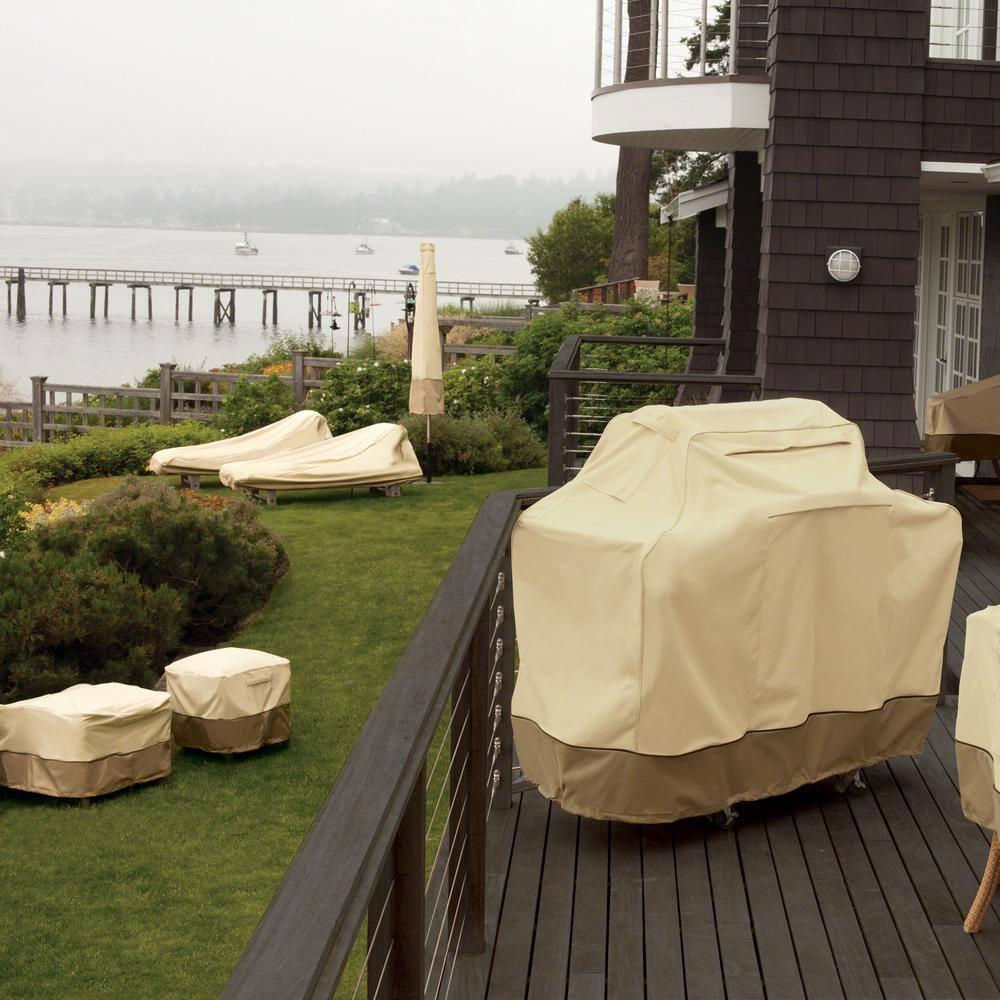 Beige and Brown Water-Resistant Canopy Swing Cover