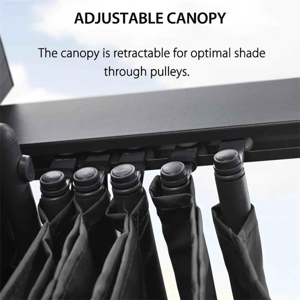 Purple Leaf Aluminum Pergola with Canopy
