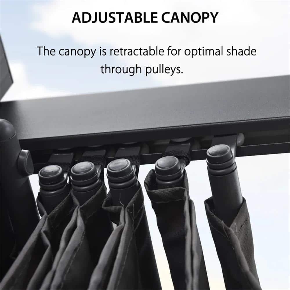 Purple Leaf Aluminum Pergola with Canopy