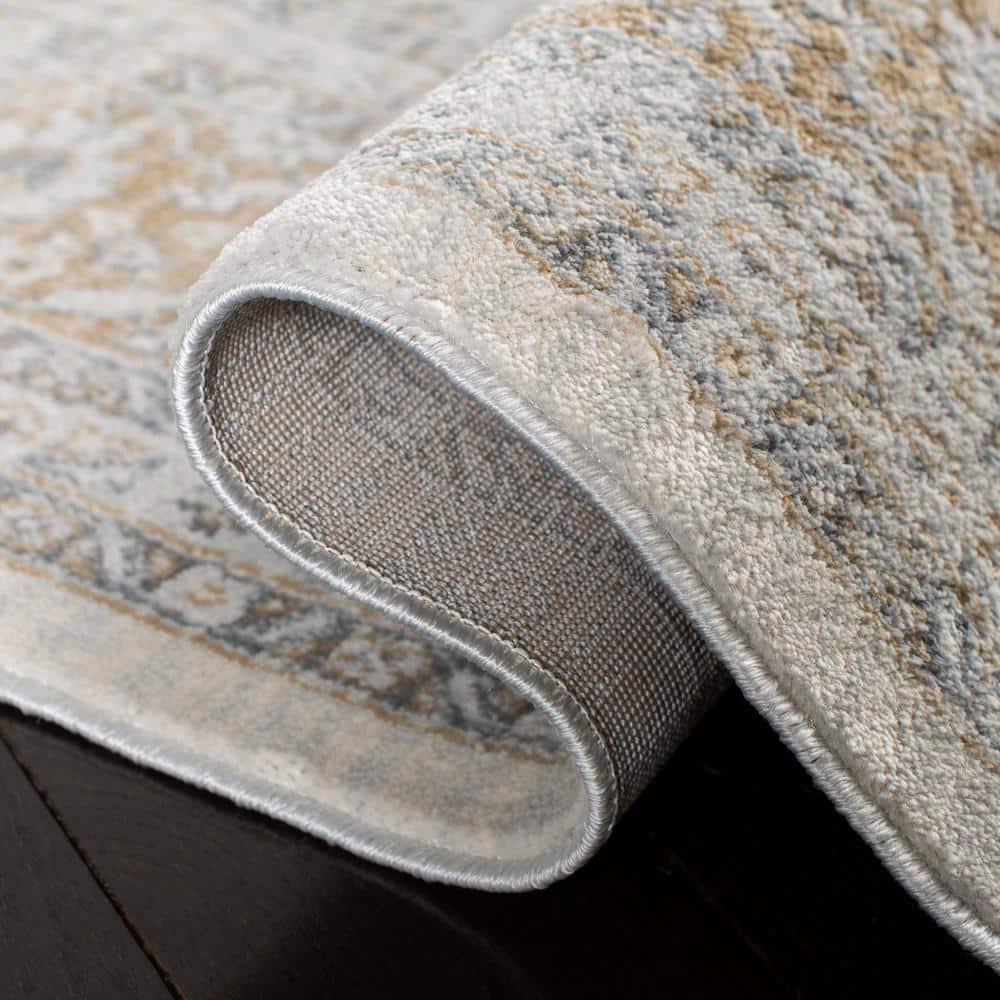 Jasper JSP101 Power Loomed Area Rug - Grey/Red - 8'x10' - Safavieh