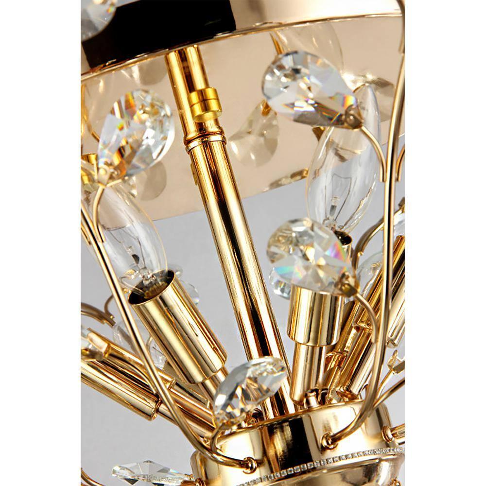 Warehouse of Tiffany Ava 6-light Gold 27-inch Crystal Flush Mount