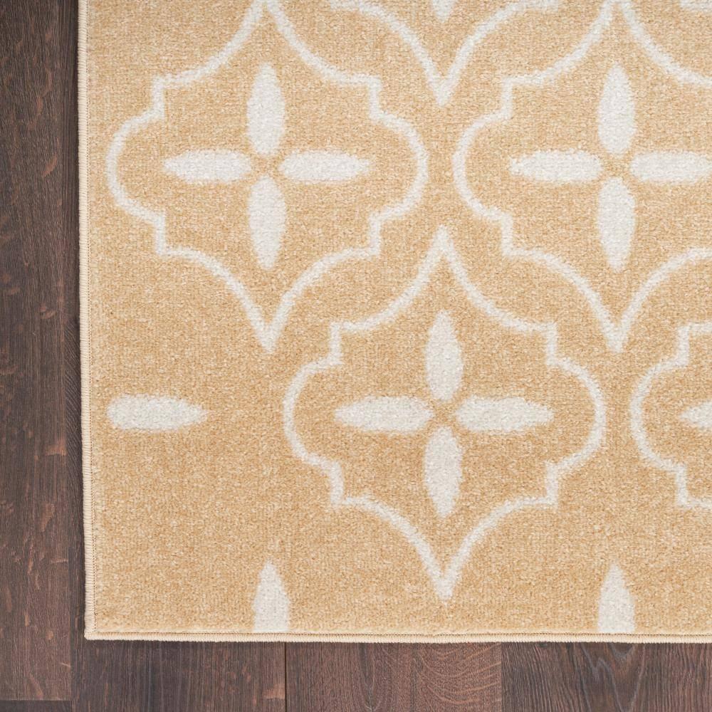 Nourison Essentials Moroccan Modern Indoor Outdoor Rug Beige Ivory 4' x 6'