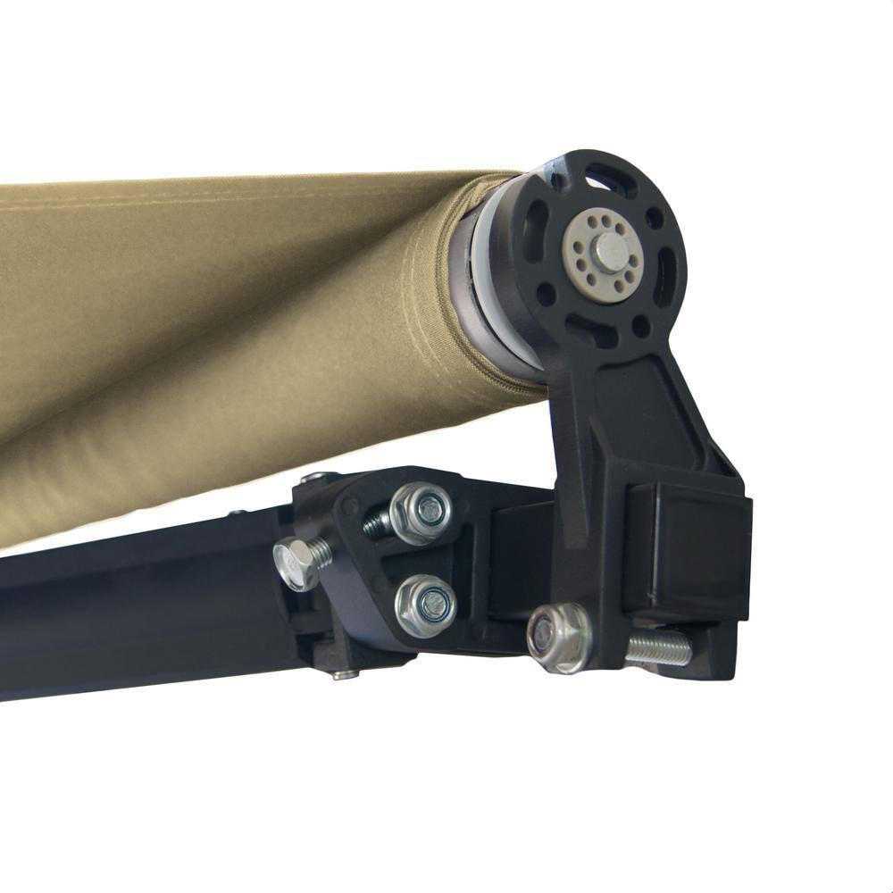 Retractable Home Patio Awning | Deck Canopy |UV Protection Sunshade | Manual Black Frame | Upgraded 2024