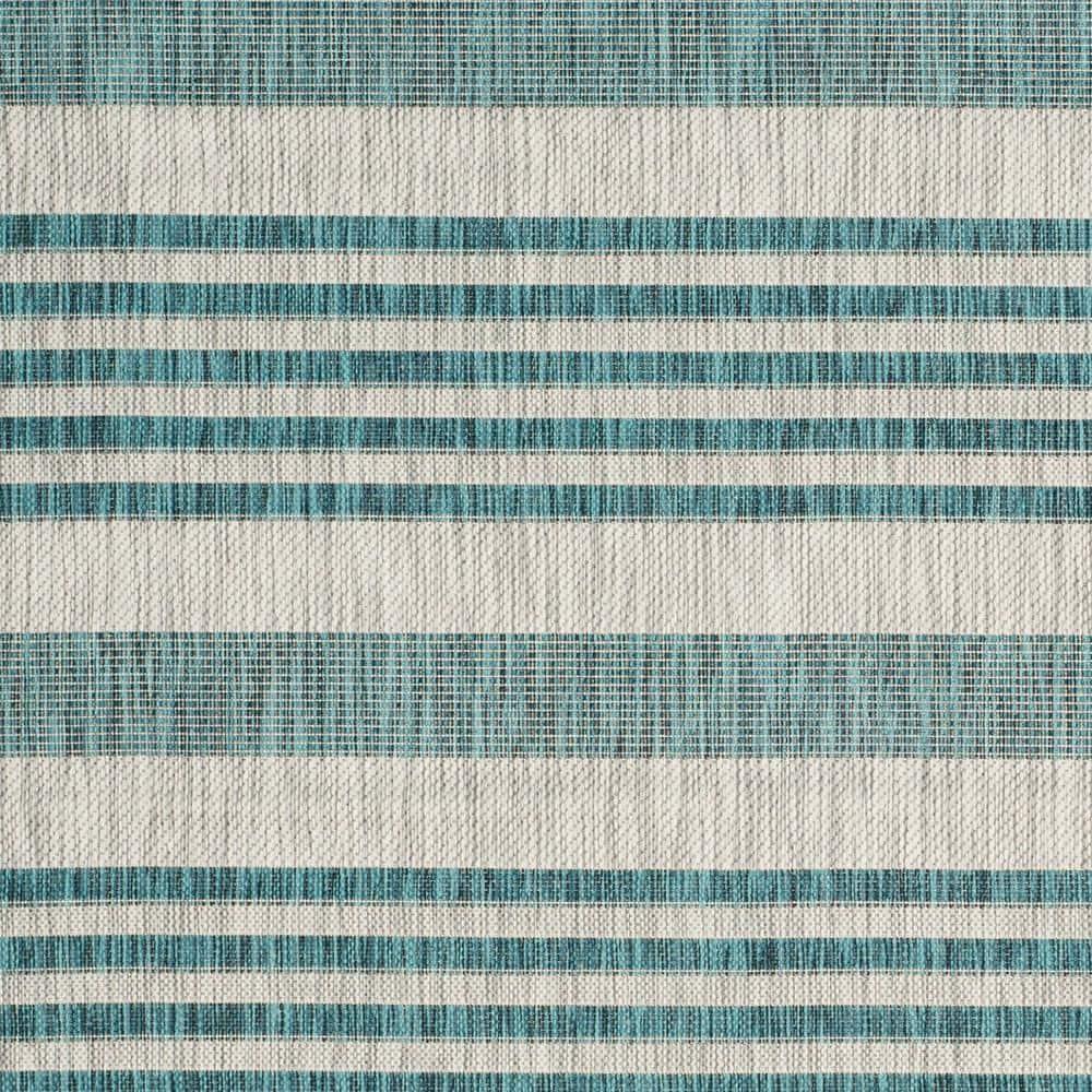 Courtyard CY8062 Power Loomed Indoor and Outdoor Area Rug - Grey/Blue - 5'3"x7'7" - Safavieh
