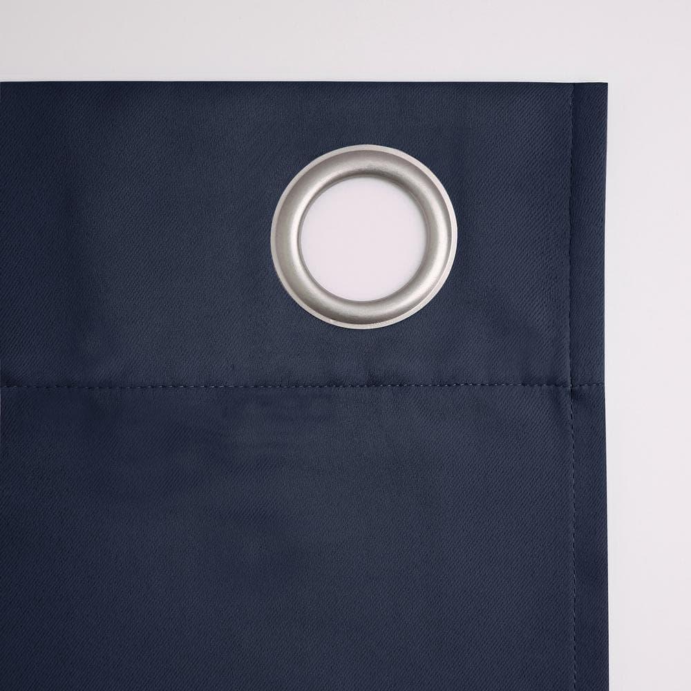 40"x95" Sun Zero Blackout Riley Kids' Bedroom Grommet Curtain Panel Navy Blue