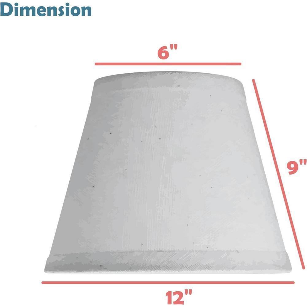 Mix and Match 9 in. Pigeon Blue Washi Paper Empire Lamp Shade with Spider Fitter