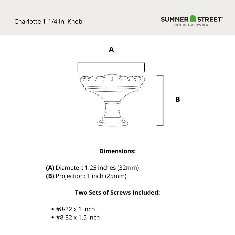 Charlotte 1 1/4" Diameter Knob