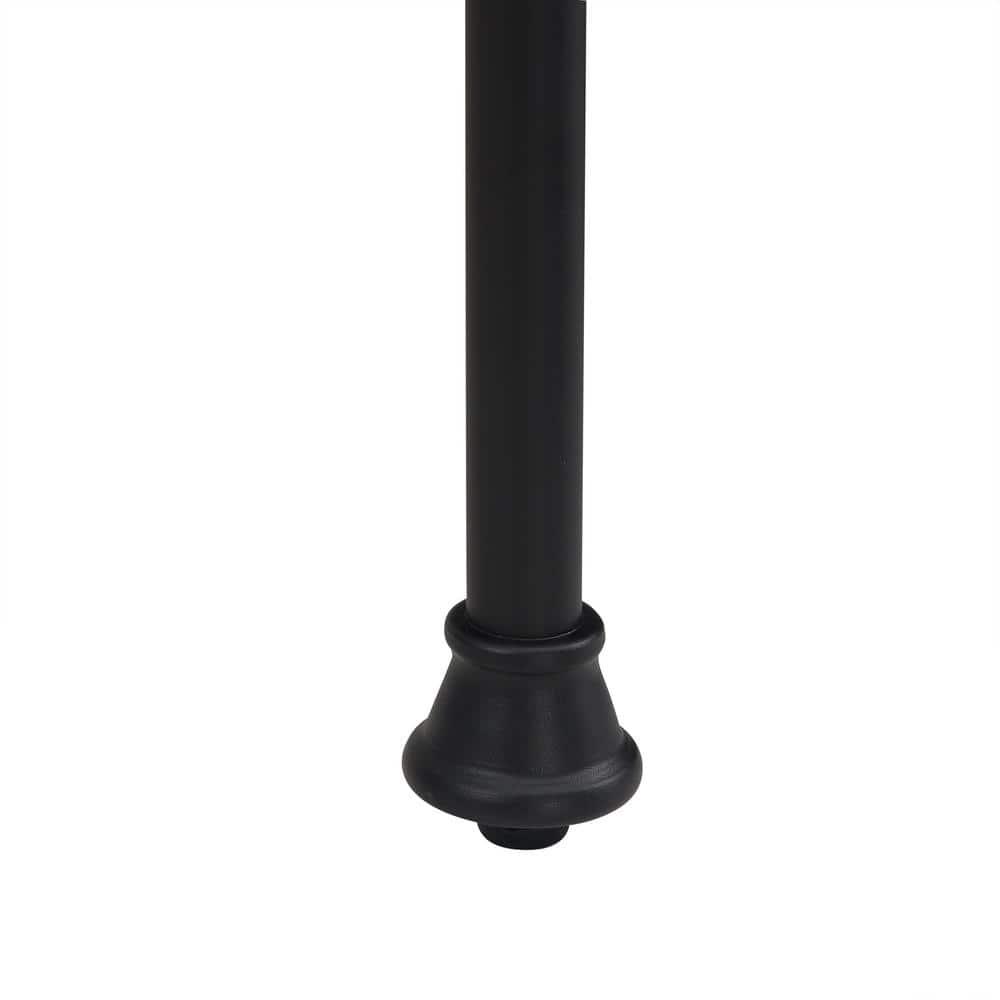 Crosley Madeleine Kitchen Island Matte Black: French Industrial Style, Steel Base, Open Storage Shelves, Towel Bars