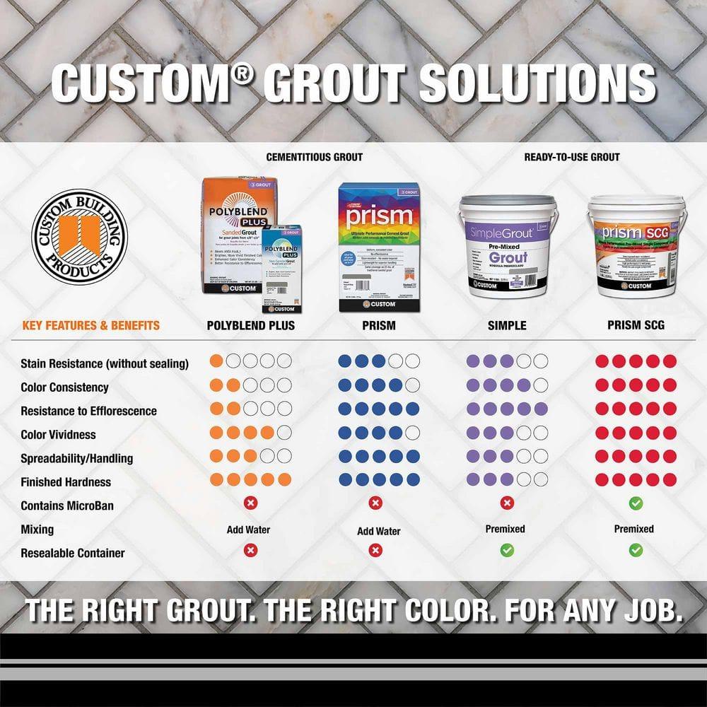 Custom Building Products Polyblend Natural Gray Siliconized Acrylic Caulk 10.5 oz.