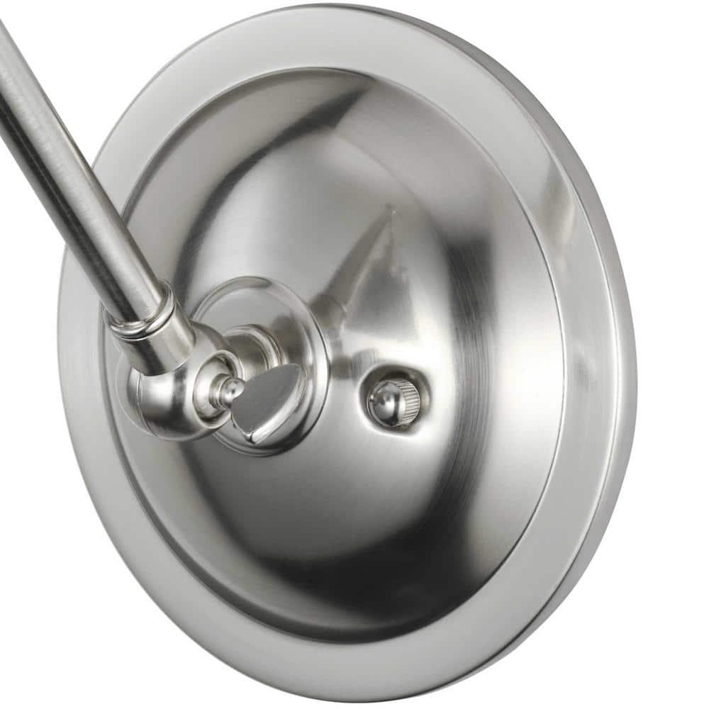 Progress Lighting Hinton 1-Light Swing Arm Wall Bracket, Brushed Nickel, Metal Shade