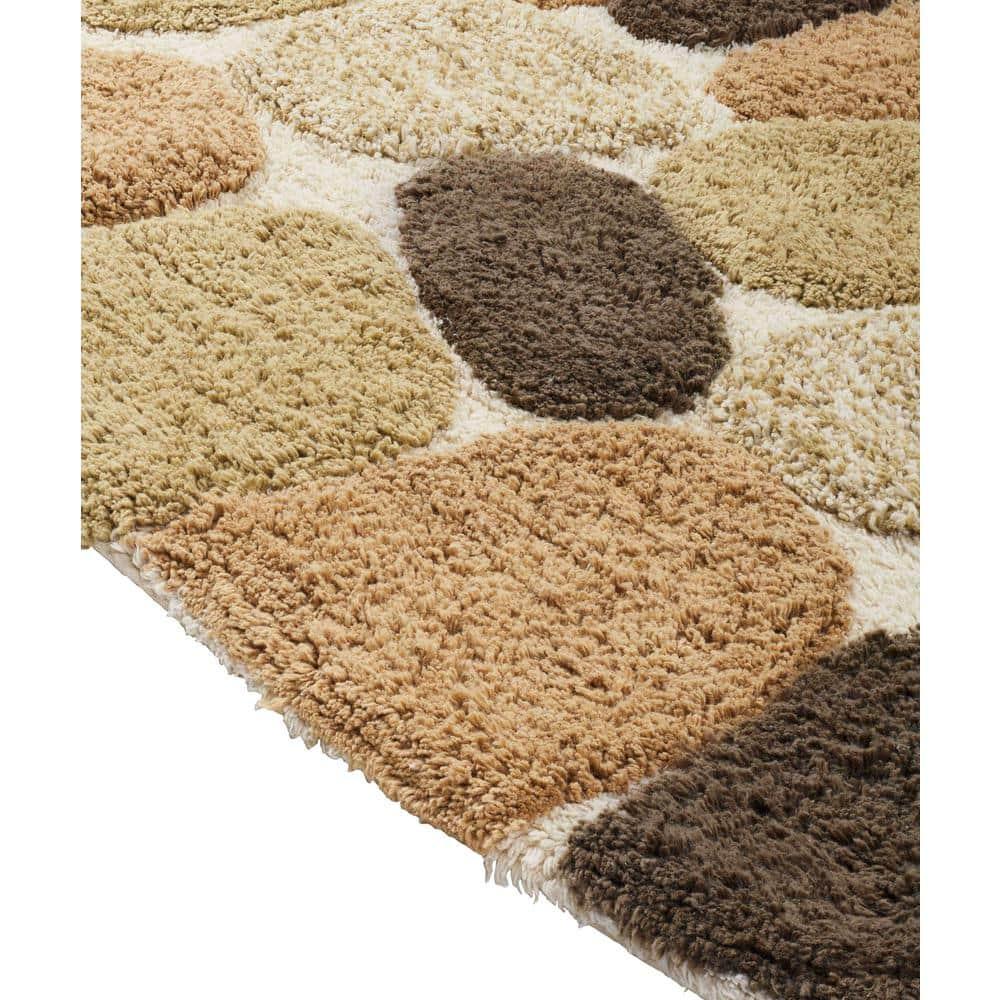 Chesapeake  Pebbles 2pc Bath Rug Set Khaki 20"x32" & 20"x32" Same Size Set
