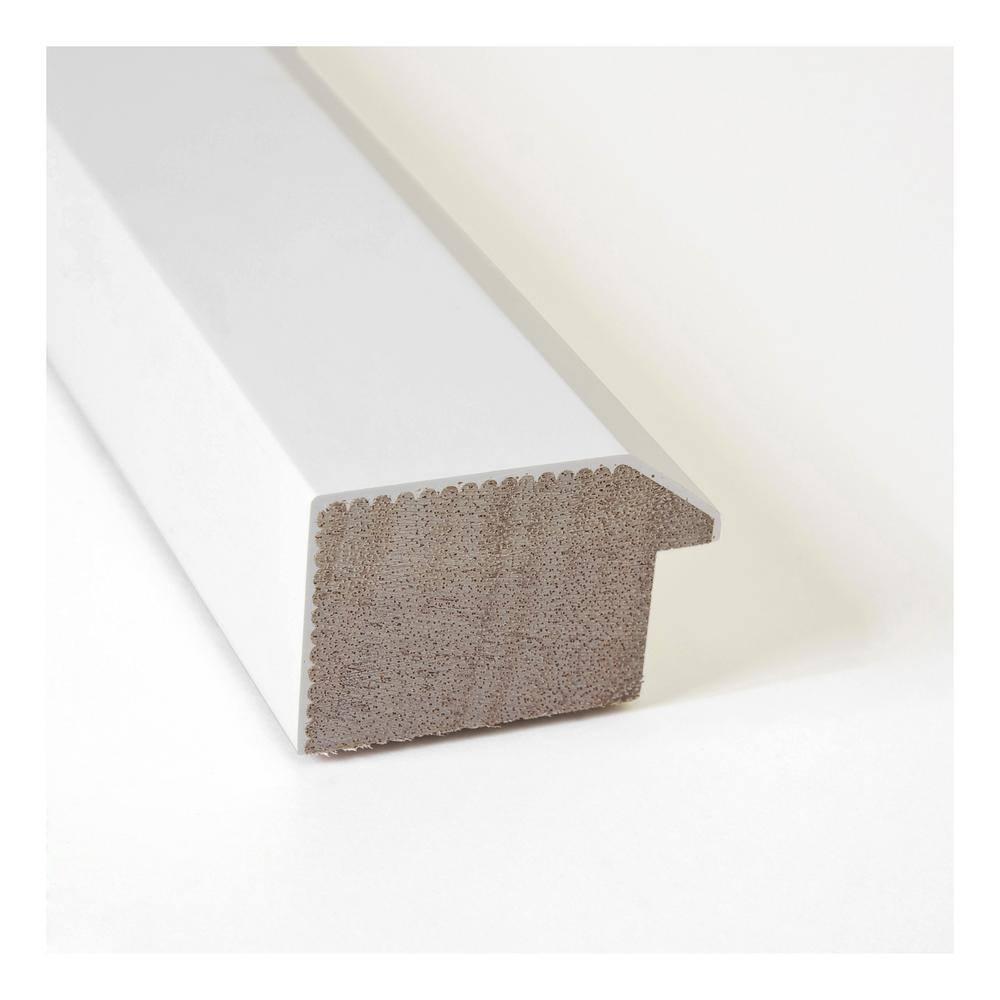 Amanti Art Blanco White Beveled Wood Wall Mirror 26.25 x 32.25 in.