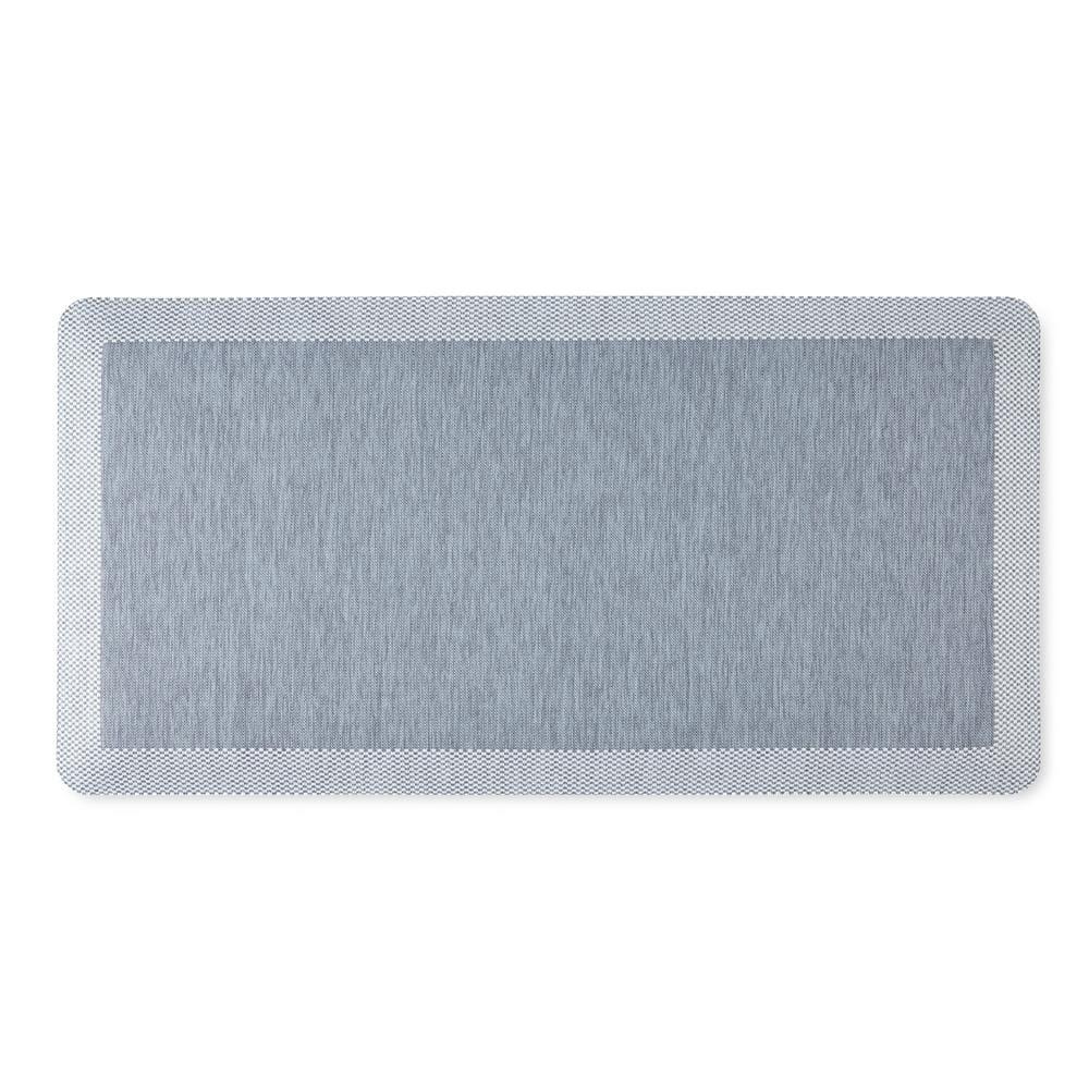 Martha Stewart Mira Modern Heathered Anti-Fatigue Air-Infused Kitchen Mat, Blue, 19.6"x39"