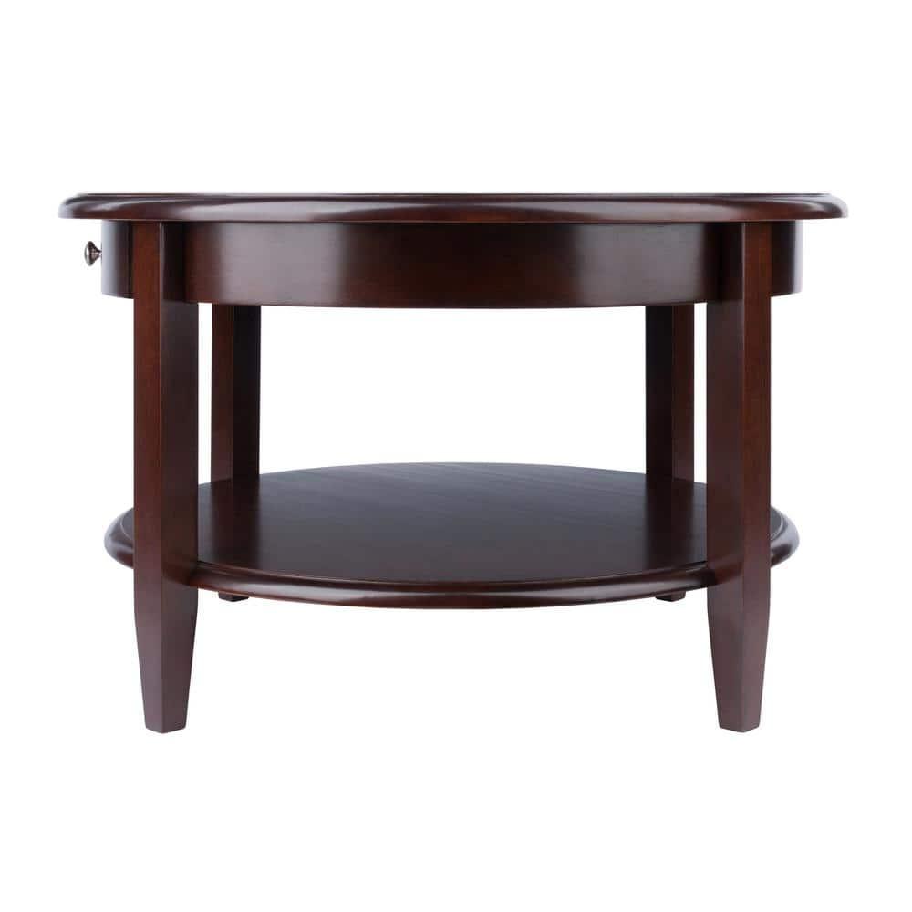 Winsome Wood Concord Round Coffee Table, Walnut Finish